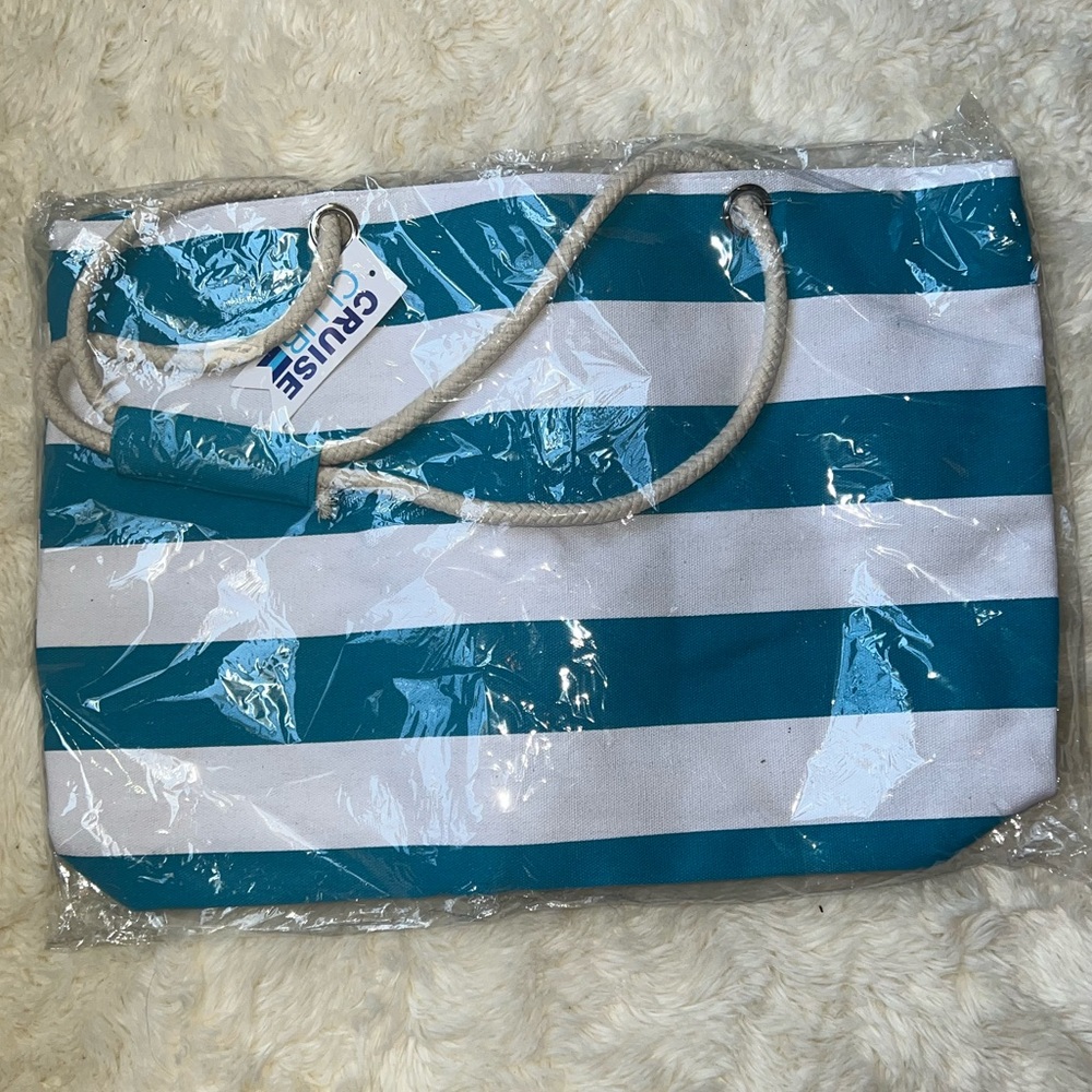 Beach 🏝 Cruise multipurpose tote blue/white striped